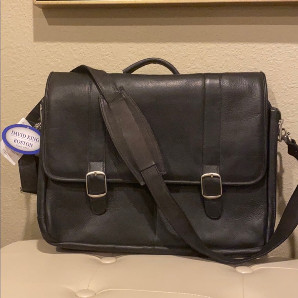 NWT David King Boston Laptop Compatible Briefcase
